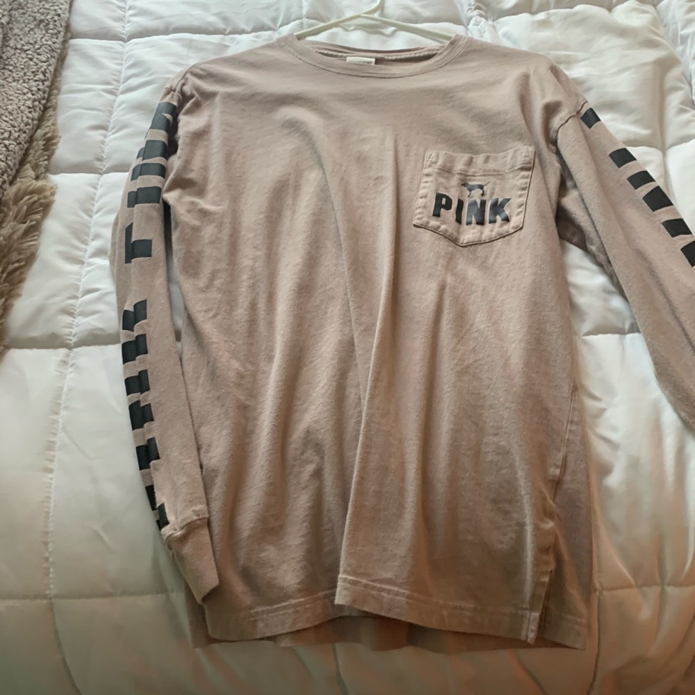pink long sleeve shirt